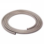 6AN 20Ft General Type Stainless Steel Braided Fuel Hose Silver