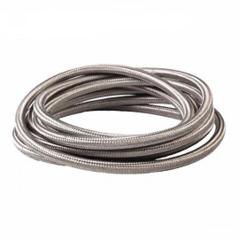 6AN 20Ft General Type Stainless Steel Braided Fuel Hose Silver