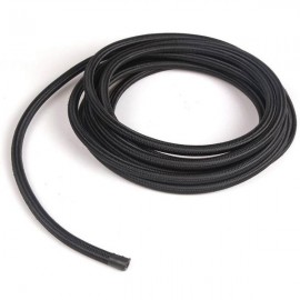 6AN 15ft Universal Stainless Steel Nylon Braided Fuel Hose Black