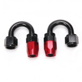 8AN 16-Foot Universal Black Fuel Pipe   10 Red and Black Connectors