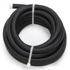 6AN 16-Foot Universal Stainless Steel Braided Fuel Hose Black