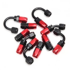 4AN 20-Foot Universal Black Fuel Pipe   10 Red and Black Connectors