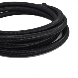 6AN 10Ft General Type Stainless Steel Braided Fuel Hose Black