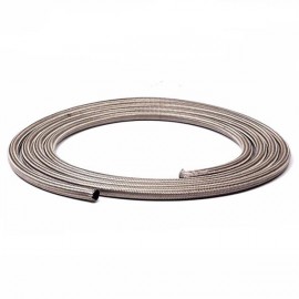 6AN 10Ft General Type Stainless Steel Braided Fuel Hose Silver