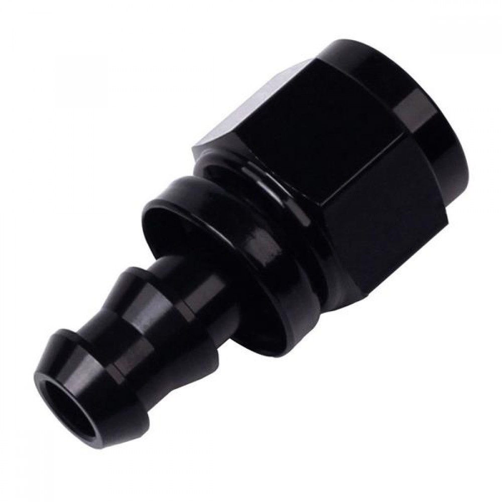 General Black Anodized AN-10 Straight Hose End Black