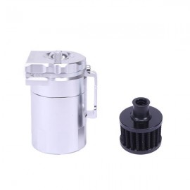 Round Oil Catch Tank Double hole Oil Catch Tank with Air Filter Sliver