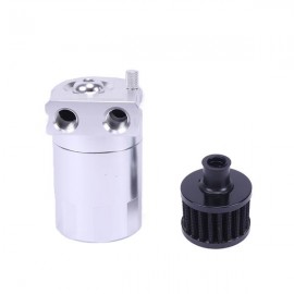 Round Oil Catch Tank Double hole Oil Catch Tank with Air Filter Sliver